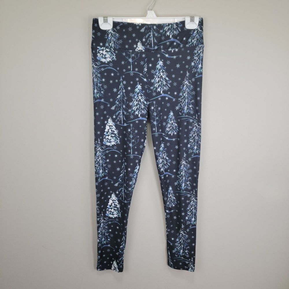 Dren Designs Winter Tree Forest Polyester Spandex‎ Ankle Leggings One Size...